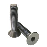 FSCS6S81HC276 #8-32 X 1" Flat Socket Cap Screw, 6 Spline, Coarse, Hastelloy C-276